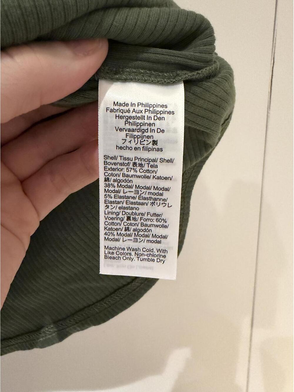 J.Crew Olive Green Ribbed Tank Top Size Large - Picture 3 of 7